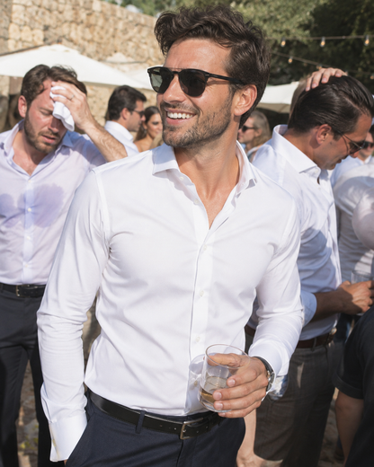 Dry at a summer wedding