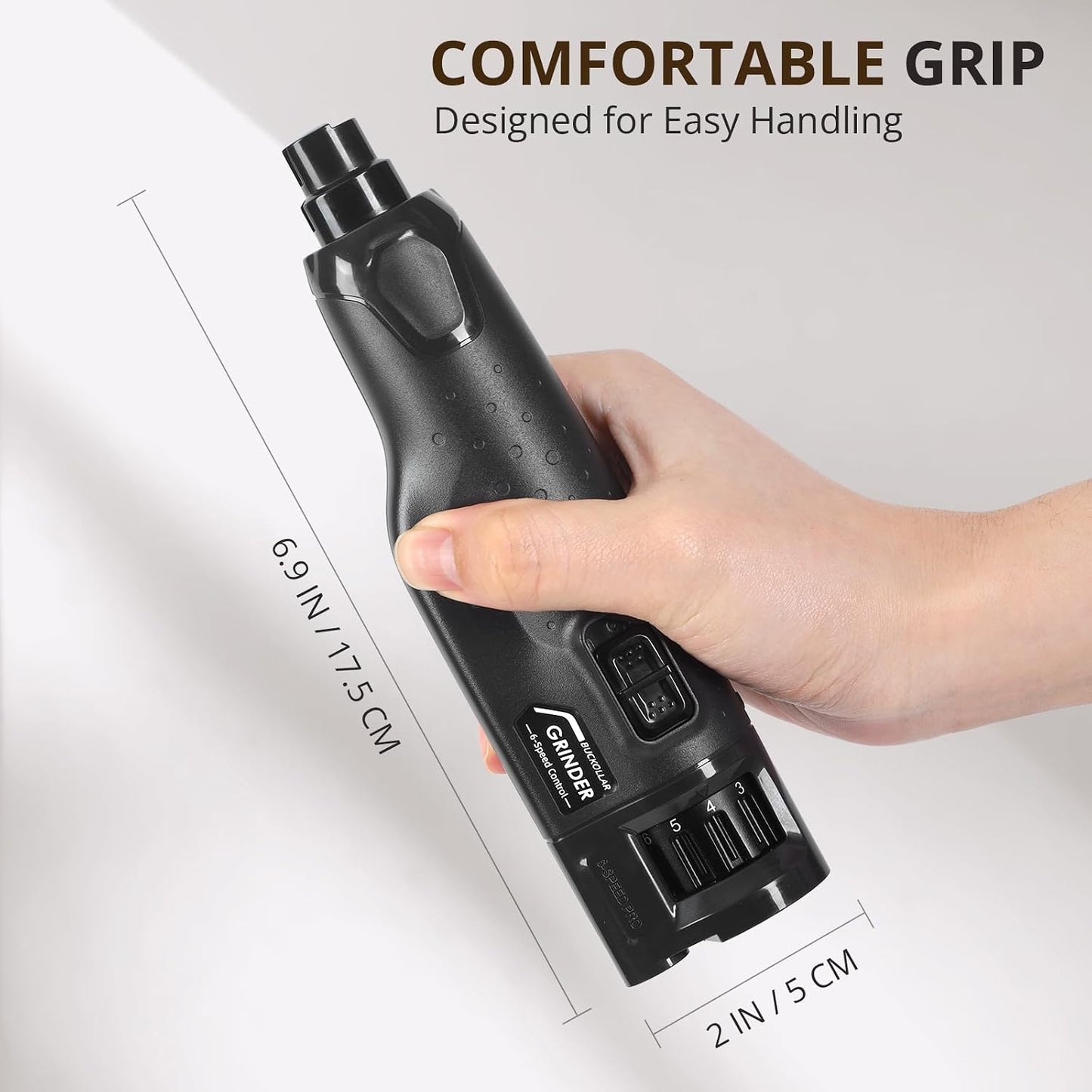 Silent Dog & Cat Nail Grinder — Painless, Stress-Free Trim (USB, 6 Speeds, LED Light)