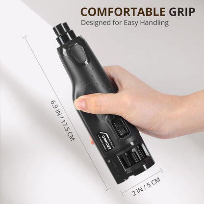 Silent Dog & Cat Nail Grinder — Painless, Stress-Free Trim (USB, 6 Speeds, LED Light)