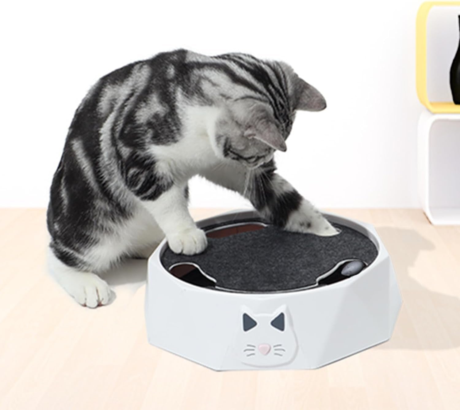 Interactive Electric Cat Turntable Toy with Adjustable Speed - Automatic Puzzle Mouse Catcher for Pets