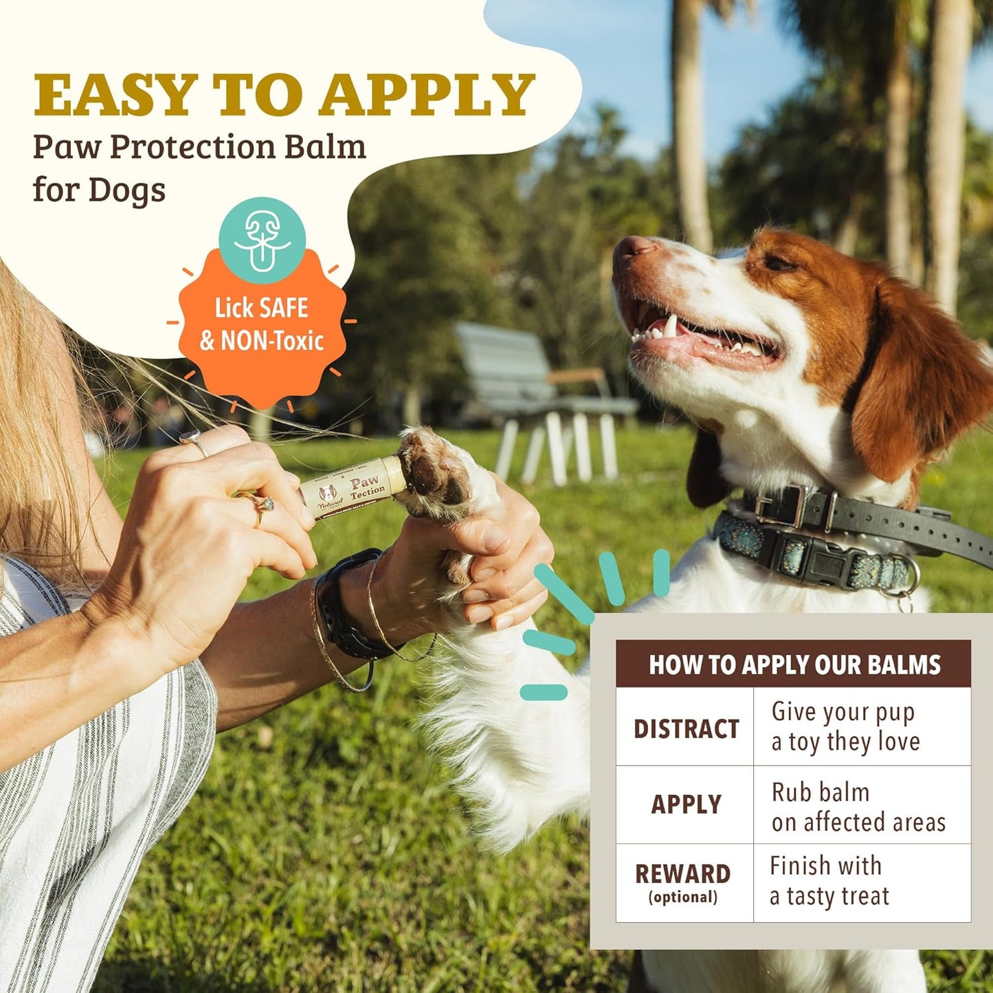 Dog Paw Protection Balm - Natural Wax, Shields Paws from Hot Pavement, Salt & Snow