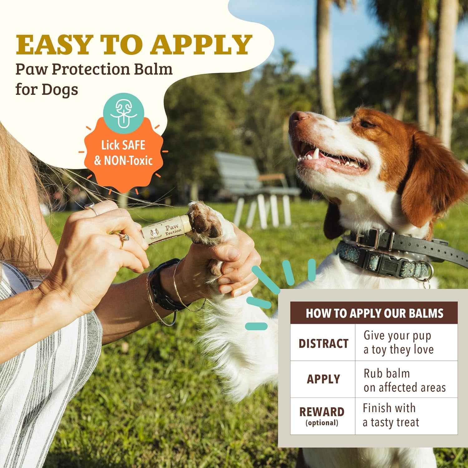 Dog Paw Protection Balm - Natural Wax, Shields Paws from Hot Pavement, Salt & Snow