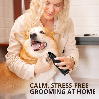 Silent Dog & Cat Nail Grinder — Painless, Stress-Free Trim (USB, 6 Speeds, LED Light)
