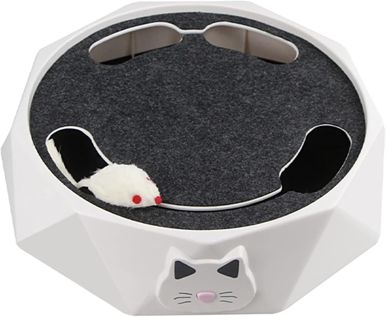 Interactive Electric Cat Turntable Toy with Adjustable Speed - Automatic Puzzle Mouse Catcher for Pets