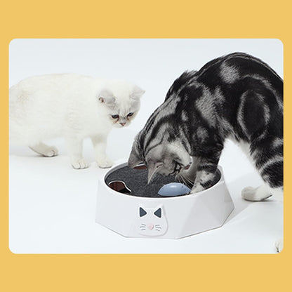 Interactive Electric Cat Turntable Toy with Adjustable Speed - Automatic Puzzle Mouse Catcher for Pets
