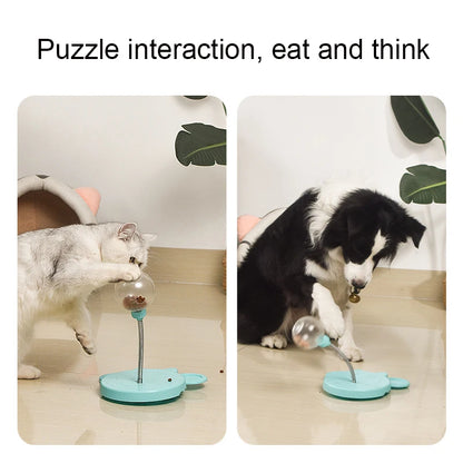 Interactive Pet Puzzle Food Dispensing Ball Toy for Cats and Dogs - Slow Feeder with Catnip and Engaging Treat Dispenser Accessories