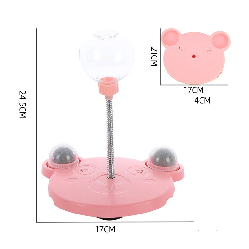Interactive Pet Puzzle Food Dispensing Ball Toy for Cats and Dogs - Slow Feeder with Catnip and Engaging Treat Dispenser Accessories