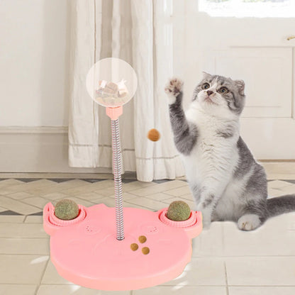 Interactive Pet Puzzle Food Dispensing Ball Toy for Cats and Dogs - Slow Feeder with Catnip and Engaging Treat Dispenser Accessories