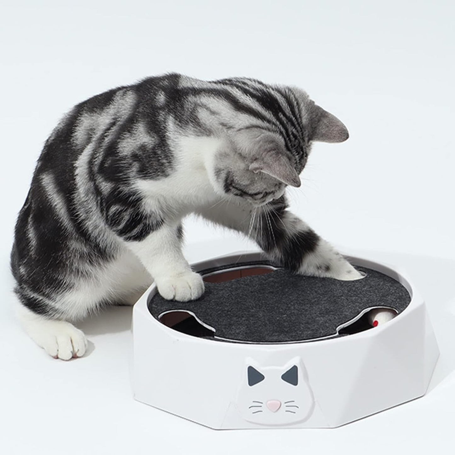 Interactive Electric Cat Turntable Toy with Adjustable Speed - Automatic Puzzle Mouse Catcher for Pets