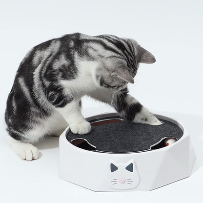 Interactive Electric Cat Turntable Toy with Adjustable Speed - Automatic Puzzle Mouse Catcher for Pets