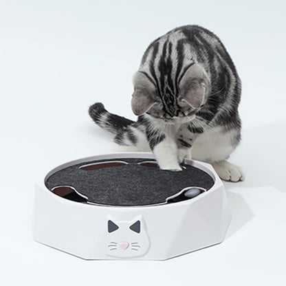 Interactive Electric Cat Turntable Toy with Adjustable Speed - Automatic Puzzle Mouse Catcher for Pets