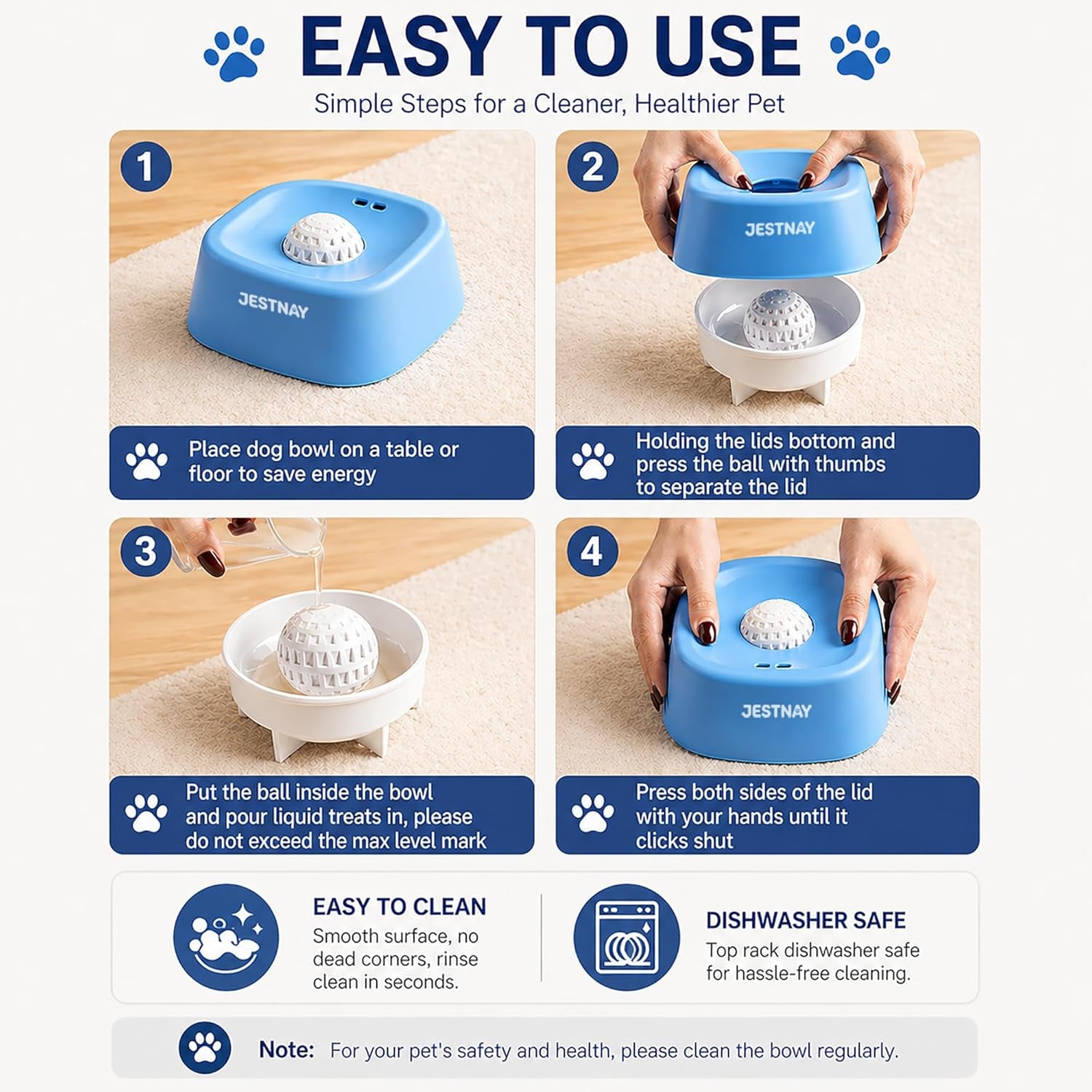 Dog Lick Mat + Slow Feeder Bowl - Calms Anxiety & Slows down Fast Eating